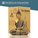 Nacome Meditating Seated Thai Buddha Statue Praying Collectibles Figurines,Zen Garden Buddha Sculpture-Indoor/Outdoor Decor for Home,Porch Yard Art Decoration,polyresin,Gold Buddah,Gift by GreenHaven Gardens