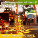 Butterfly Solar Lanterns Outdoor Hanging, Hollowed-Out Metal Waterproof LED Garden Decor Light for Patio Yard Pathway Lawn Front Porch, Christmas Thanksgiving Birthday Gifts for Women Mom Grandma by GreenHaven Gardens