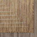 Adiva Rugs Outdoor Indoor Area Rug, Weather Resistant, Easy to Clean, Stain Resistant Floor Mat for Dining Room, Backyard, Deck, Patio (Wooden, 2'6" x 7') by CozyNest Decor