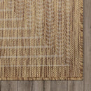 Adiva Rugs Outdoor Indoor Area Rug, Weather Resistant, Easy to Clean, Stain Resistant Floor Mat for Dining Room, Backyard, Deck, Patio (Wooden, 10' x 14') by CozyNest Decor