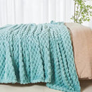 NEWCOSPLAY Super Soft Queen Blanket Sage Green Premium Silky Flannel Fleece 3D Clouds Stylish Jacquard Lightweight Bed Blanket All Season Use 350GSM (Sage Green, Queen(90"x90")) by CozyNest Decor