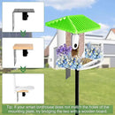 Bird House Pole, 95 Inch Heavy Duty Bird Feeder Pole Mount Kit for Outdoors, Adjustable Bird Feeding Stand, with 2-Hooks, 5-Prong Base for Birds Watching by GreenHaven Gardens