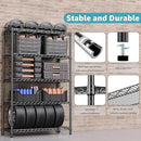 1750 lbs Steel Storage Shelving 5-Tier Utility Shelving Unit Steel Organizer Wire Rack for Home,Kitchen,Office,Garage, 1750 LBS Capacity 17.7" D x 47.2" W x 72.3" H by CozyNest Decor