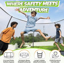 BCAN 8FT 10FT 12FT 14FT 15FT 16FT Recreational Trampoline with Enclosure for Kids Adults, ASTM Approved, Outdoor Trampolines with Ladder for Kids by TinyTreasures Baby Boutique