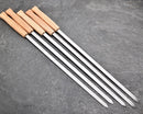 17-Inch 24 Pack Long Flat BBQ Skewers, HONSHEN 3/8 Inch Stainless Steel Wide Blade with hardwood Handle barbecue skewers for Grilling Meat,Chicken,Shrimp,Vegetables (17Inch Flat BBQ Skewers 24p) by GreenHaven Gardens