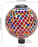 Sunnydaze 10-Inch Solar Gazing Ball for Garden - Glass Outdoor Gazing Globe - Summer Trellis - Set of 2 by CozyNest Decor