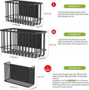Magnetic Basket Fridge Lint Bin Dryer Ball Holder Laundry Room Organization Home Storage for Class Office School (Mesh，(1-Pack) Black/L) by CozyNest Decor
