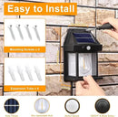 Joomer Solar Wall Lights Outdoor 2PACK ,Solar Wall Lantern with 3 Modes & Motion Sensor,Dusk to Dawn Porch Lights Fixture,Waterproof Exterior Lighting with Clear Panel for Entryway Front Door by GreenHaven Gardens