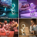 Modern Spiral Table Lamp, 7 Colors 10 Light Modes LED Nightstand Small Lamp with USB C+A Ports, Touch Dimmable Lamps for Living Room Bedroom Bedside, Unique & Cool Lamps,Silver by CozyNest Decor