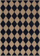 Lahome Checkered Easy Jute Outdoor Rug, 5x7 Area Rugs for Living Room Nature Large Dining Room Carpet, Farmhouse Outdoor Patio Non Slip Diamond Carpet for Home Office Bedroom Backyard Deck by CozyNest Decor