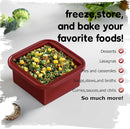 2-Cup Silicone Freezer Trays with Lids – Perfect for Meal Prep, Portion Control, and Easy Freezing-Meal Prep Container Molds for Soup,Leftovers (Cranberry, 2 Pack) by TinyTreasures Baby Boutique