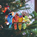 Stained Glass Window Hanging - Hummingbird on Branch Suncatcher Hand-Painted Double Side Stain Glass Cardinal Gifts Sun Catcher for Windows Doors Room Outdoor Home Decoration by TinyTreasures Baby Boutique