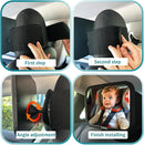 Funbliss Fixed Headrest Baby Car Mirror, Car Mirror for Baby Compatible with Tesla and other vehicles,360° Rotation, Shatterproof Plastic, No Assembly Required by TinyTreasures Baby Boutique