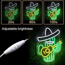WLHOPE Cactus Neon Sign Cowboy Hat Neon Signs Green Led Neon Signs for Wall Decor, Guitar Cactus Neon Led Signs USB Anime Neon Light for Bedroom Game Room Kids Room Home Bar Party Shop Gift by GreenHaven Gardens