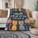 HGOD DESIGNS Cats Throw Blanket Funny Cat Blanket Animals Pet Pattern s Flannel Soft Warm Cozy Fuzzy 50"x60" Throw Blanket for for Women and Men by CozyNest Decor