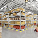 REIBII Garage Shelving, 5 Tier Storage Shelves Load 3000LBS, Adjustable Garage Shelving Heavy Duty, Metal Shelves Unit for Basement, Warehouse, 48" W x 72" H x 18" D, Galvanized by CozyNest Decor