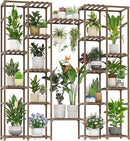 Plant Stand Indoor Tall Hanging Plant Shelf 16 Tiers Large Outdoor Plant Rack for Multiple Plants Wood Plant Holder for Living Room Garden Balcony by GreenHaven Gardens