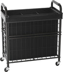 Laundry Hamper 3 Section, 145L Rolling Laundry Sorter Basket with Wheels, 3 Compartment Clothes Organizer Cart, Pull-Out Removable Bags for Laundry Room, Bathroom, Bedroom, Black by CozyNest Decor