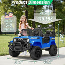 2 Seater Ride On Car Truck with Remote Control XL, Kids 24V Battery Powered Electric Vihicle w/21 in Seat, 3 Speeds, 2WD/4WD Switichable, Shock Absorbers,Bluetooth, Flower, Gift Choice by TinyTreasures Baby Boutique