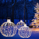 Tangkula Christmas LED Light Balls for Tree (3 Pack), Outside Lighted Sphere with 180 Warm White & 180 Cold White Lights, Holiday Lighted Decorations, Christmas Sphere Balls for Indoor Outdoor Decor by CozyNest Decor