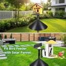 Smart Bird Feeder Pole Stand 79In,Adjustable Height Metal Bird House Pole for Outdoor Garden with Multiple Mounting Options (Black, Round Squirrel Baffle - High 79in) by GreenHaven Gardens