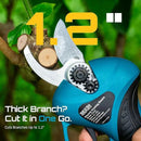 Seesii 2-in-1 Cordless Electric Pruning Shears with Pole, 15Ft Reach, 1.2" Cutting Diameter, 21V 2x 4000mAh Batteries, Battery Powered Tree Pruner with Brushless Motor for Efficient Branch Trimming by GreenHaven Gardens