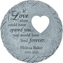 Let's Make Memories Personalized Memorial Stone - Sympathy Garden Marker - Durable, Weather-Resistant Cast Resin - Engraved with Your Loved One's Name - Personalized Condolences - 12" Diameter by CozyNest Decor