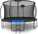 SereneLife 8FT 10FT 12FT 14FT Outdoor Trampoline for Kids - Recreational Backyard Trampoline with Curved Safety Poles and Net Enclosure- ASTM Approval for Kids Adults by TinyTreasures Baby Boutique