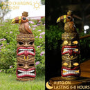 Outdoor Tiki Statue Decoration-Solar Garden Figurine - Woodpecker Waterproof Unique Housewarming Gifts for Women Patio,Balcony,Yard,Lawn Decor 15 Inch Tall by GreenHaven Gardens