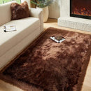 AMTOVO Faux Fur Sheepskin Rug for Living Room, 4 x 6 ft Coffee Fluffy Area Rug for Bedroom, Playroom, Luxury Room Decor, Rectangle by CozyNest Decor
