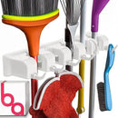 EXTRA GRIP Mop & Broom Holder Wall Mount - Wall Hanging Garden Tool & Utility Closet Organizer, Mop & Broom Hook, Broom Hanger Wall Mount, Mop Broom Organizer, Wall Mounted Broom Rack Mop Storage by CozyNest Decor