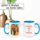 Personalized Coffee Mug, Custom Photo Caricature Gift, Funny Customized Coffee Gift for Men & Women, Custom Mugs with Pictures, Light Blue 15oz Customized Ceramic Tea Cup by TinyTreasures Baby Boutique
