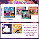 4Pcs Halloween Paint by Sticker Books for Kids Ages 4-8 Halloween Pumpkin Ghost Witch Sticker by Number Books Activity Book for Kids Puzzle Book Craft Art Gift Holiday Party Favors Create 32 Pictures by TinyTreasures Baby Boutique