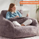 Bean Bag Chair for Adults with Pillow,Oversized Bean Bag Couch Chairs for Adults,Giant Lazy Couch Sofa Chairs with Filler,Large Reading Chair for Living Room Bedroom,Dark Gray by CozyNest Decor