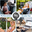 20000mAh Portable Stroller Fan, 120° Auto Oscillation, 3-IN-1 with Power Bank LED Light Detachable Flexible Tripod Rechargeable Battery Powered Clip On Fans Desk for Baby Crib Car Seat Travel by TinyTreasures Baby Boutique