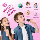 Karaoke Machine for Kids Adults, Portable Bluetooth Mini Karaoke Microphone Singing Speaker with 2 Mic and Light,Toys for All Smartphones,Birthday, Family,Home Party (Pink) by TinyTreasures Baby Boutique