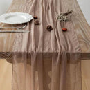 6pcs Nude Gauze Rustic Cheesecloth Table Runner 120 Inch 10 FT for Wedding Baby Shower Bridal Shower Birthday Engagement Garden Outdoor Party Long Sheer Boho Decorations by CozyNest Decor