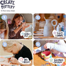 Sculpd - The Original Kids Pottery Kit, Air-Dry Clay Starter Kit for Kids Age 7+, Air Dry Clay with 5 Colour Paint Set, Paintbrushes, Pottery Tools, Sponge and Step-by-Step Guide by TinyTreasures Baby Boutique