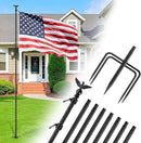 ZMTECH 10 FT Flag Pole Kit in Ground with 5 Pronges Base, Heavy Duty Flag Pole Holder with Metal Eagle Topper for Outside House & Yard Outdoor Garden Decor Residential Commerical(1 Pack,Without Flag) by GreenHaven Gardens