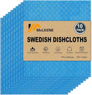 Swedish Dishcloths - 10 Pack Reusable Kitchen Dishcloths - Ultra Absorbent Dish Towels for Washing Dishes - Cellulose Sponge Cloth Cleaning Cloths - Blue by CozyNest Decor