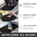 Yimobra Welcome Mat Outdoor, 36x24 Waterproof Door Mat Outside Entrance, All-Weather Non Slip Front Door Mat, Low-Profile Entryway Mat Indoor, Porch and Patio, Black by CozyNest Decor