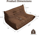 Bean Bag Chair, Oversized Loveseat Fireside Chair for Adults, 2 Seater with Memory Foam Filled, Lazy Sofa Lounge Floor Sofa for Living Room, Bedroom, Office, No Assembly Required. (Coffee) by CozyNest Decor