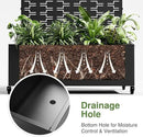 Casaphoria Metal Raised Garden Bed with Trellis and Wheels, 72"x35"x16" Planter Box for Climbing Plants, Vegetables & Vines, Features Drainage Holes and Privacy Screen (Black-Square) by GreenHaven Gardens