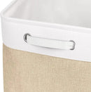 Kntiwiwo Large Fabric Foldable Storage Bin 17" x 11.8" x 9.8" Storage Baskets with Handle Large Cube Storage boxes for Closet, Shelves, Home, Set of 3, Beige by CozyNest Decor