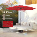 10ft Outdoor Patio Umbrella - Table Umbrella Waterprool UV Protection, Sombrillas de Patio with Push Button Tilt&Crank, Sun Umbrella for Pool, Porch, Garden, Deck, Backyard(Red) by GreenHaven Gardens