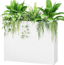 Stoog 38" Large Planters for Outdoor Plants, All-Weather Rectangular Metal Planter Box with Removable Insert Shelf, and Modern Design – Ideal for Plants, Flowers, Vegetables, Garden, White by CozyNest Decor