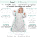 Amazing Baby Cotton Muslin Sleeping Sack, for Baby Boy or Girl, Wearable Blanket with 2-Way Zipper, Watercolor Stripes, Denim, Large (12-18 Month) by TinyTreasures Baby Boutique