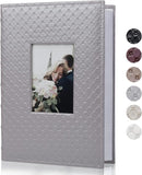 RECUTMS Photo Albums for 4x6 Photos Holds 300, 3 Per Pages Photo Picture Album PU Leather Cover, Horizontal Photos Record Family Wedding Anniversary Baby Holiday Album (Grey) by TinyTreasures Baby Boutique