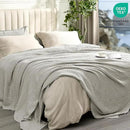 PHF Cooling Waffle Blanket Twin Size, Lightweight 60% Rayon Derived Bamboo & 40% Cotton Breathable Blanket for Hot Sleepers, Soft and Luxury for Bed Couch and Sofa, 66"x90", Grey by CozyNest Decor