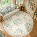 jinchan Round Rug 8ft Area Rugs,Vintage Floral Distressed Design Machine Washable Soft Non-Slip Low-Pile Ultra-Thin Circle Rug for Living Room Dining Room Bedroom Home Office (8' Round,Apricot Multi) by TinyTreasures Baby Boutique